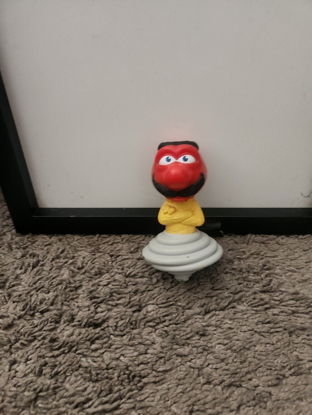 Magic Rights 2006 McDonalds Happy Meals Red Man With Mustache Spinner Toy